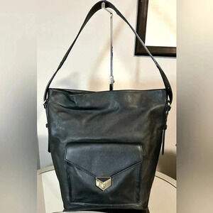 Gently Used COVET Black Leather Shoulder Bag